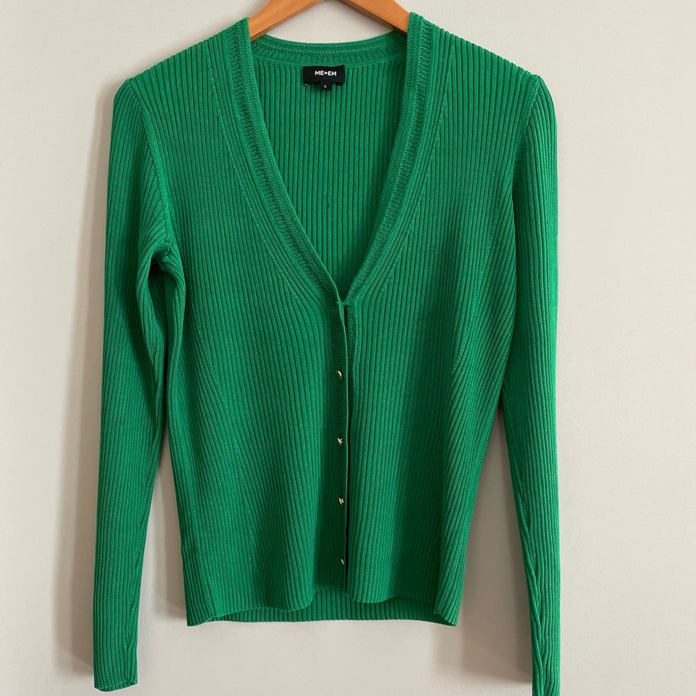 🇬🇧 ME+EM Rib Cardigan Clover Leaf - Picture 5 of 9